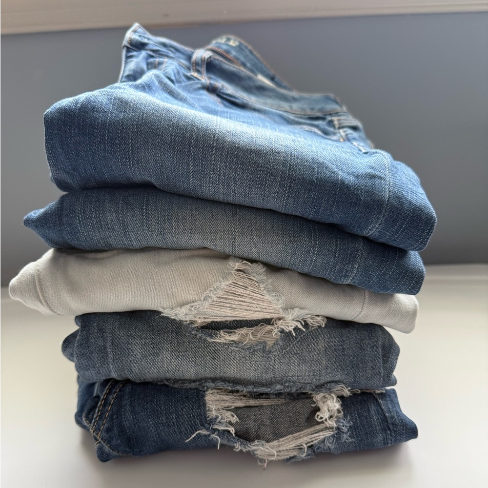 American Eagle Outfitters Mixed Wash Women's Jeans Stack - Blue (light & dark)